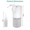 11.8OZ Automatic Foam Soap Dispenser Rechargeable Touchless Handsfree Dispenser 4 Level Adjustable Volume IPX5 Waterproof for Kitchen Bathroom