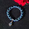 Stretch Bracelets Blue Beads Evil Eyes Bracelet Hamsa Hand of Fatima Lucky Charm for Girl Women