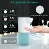 11.8OZ Automatic Foam Soap Dispenser Rechargeable Touchless Handsfree Dispenser 4 Level Adjustable Volume IPX5 Waterproof for Kitchen Bathroom