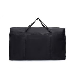 Heavy-Duty Extra Large Storage Bags for Clothing, Blankets, and College Supplies (Color: Black)